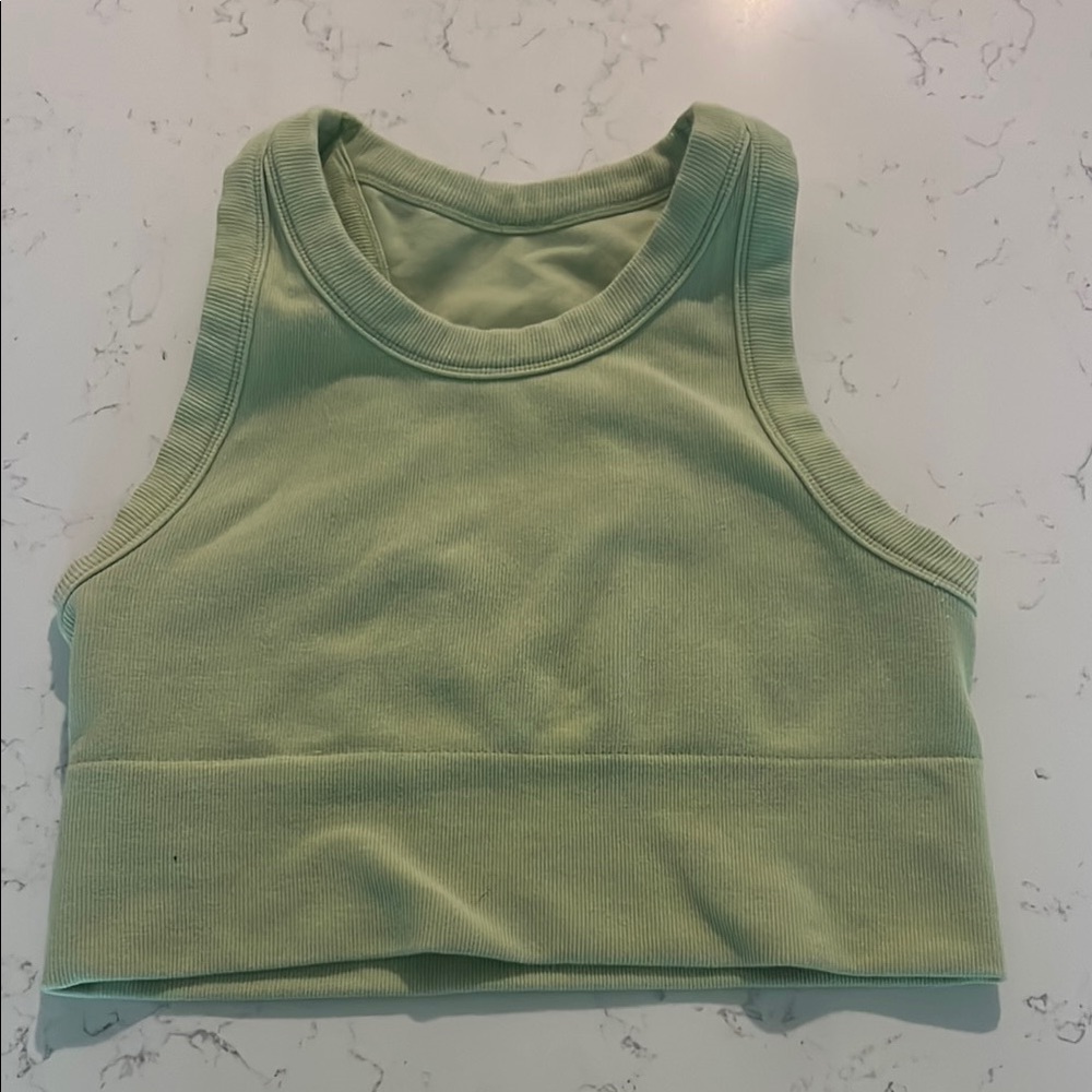 ALO Yoga - Iced Green Tea - Seamless Delight High Neck Bra
